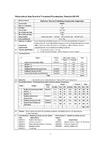 BUILDING CONSTRUCTION AND MATERIAL SUPERVISOPR